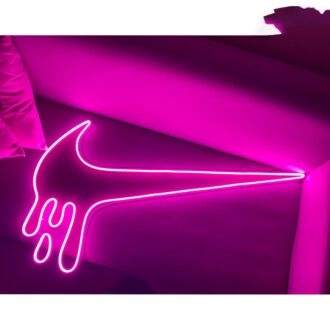 Dripping Swoosh Neon Sign for Bold and Stylish Spaces
