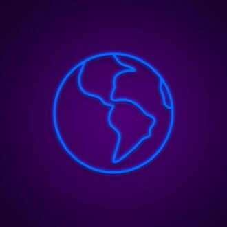 Earth Neon Sign for Whimsical and Nature Decor