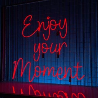Brighten Up Your Home Decor, Office, and Celebrations with Enjoy Your Moment Led Neon Sign Custom Text Quote Neon Led Sign.