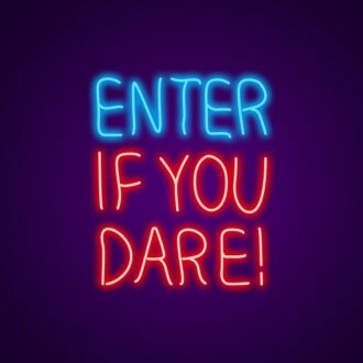 Enter If You Dare Neon Sign Add a spooky touch to your Halloween decor