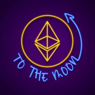 Ethereum To The Moon Sign Neon Sign for Cryptocurrency Enthusiasts