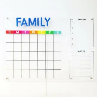 Family Calendar Neon Sign for well-coordinated home life