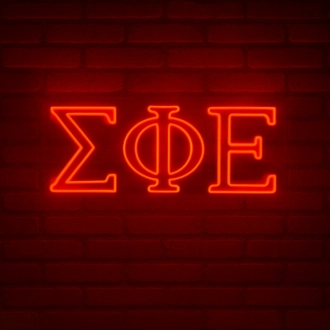 Sigma Phi Epsilon ΣΦΕ LED Neon Sign for Brotherhood Events and Fraternity Decor