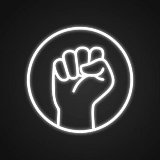 Fist Neon Sign for Motivational and Bold Spaces