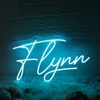 Flynn Blue Neon Sign