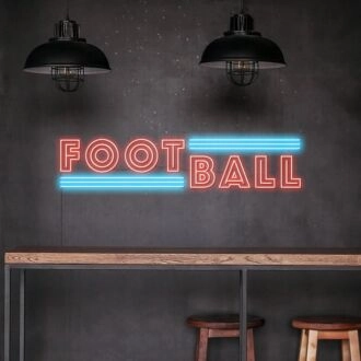 Football Neon Sign for Sports Enthusiasts and Game Rooms