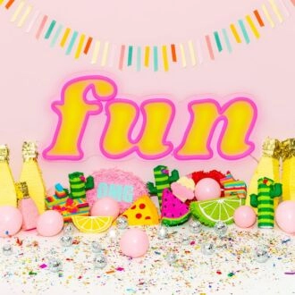 Fun Neon Sign adds a lively touch to party decor