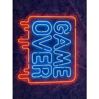 Elevate Your Gaming Space with Game Over Led Neon Sign - Ideal for Arcade, Bar, Man Cave, and Game Room Decoration.