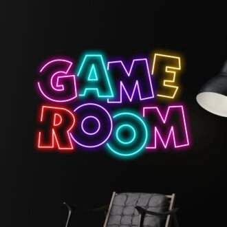 Revamp Your Game Room, Office, or Man Cave with the Game Room Led Neon Sign - The Perfect Arcade Bar Hanging Led Neon Sign Light for Home Decor, Parties, and Weddings.