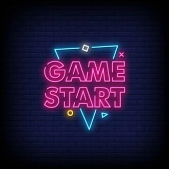 Game Start Neon Sign for Gaming and Fun Spaces