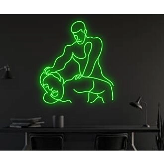Brighten Your Bar, Wedding, or Party Ambiance with the Gay Couple Making Love Gay Club Body Hanging LED Neon Sign.