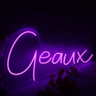 Geaux Purple Neon Sign