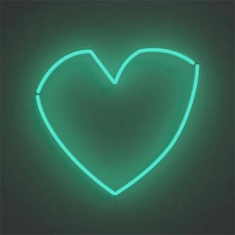 Brighten Your Space: Geometric Heart LED Neon Sign for Home Decor, Office Ambiance, and Vibrant Parties