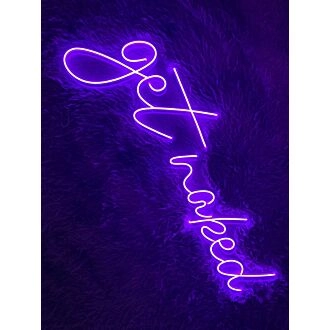 Elevate Your Spaces: 'Get Naked' Led Neon Sign - Perfect for Home Decor, Office Quirk, Bars, and Celebratory Events