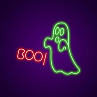 Ghost Custom Neon Sign v2 Perfect for Halloween decorations