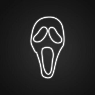 Ghost Face Neon Sign for Halloween Decor