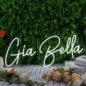 Gia Bella White Neon Sign