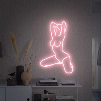 Bring a Radiant Glow to Your Bedroom, Salon, or Bachelorette Party with the Girl Lady Neon Sign Woman Body Neon Sign.