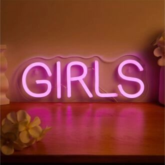 Brighten Up Your Bedroom, Salon, or Birthday Bash with the Girls Styling LED Neon Sign.
