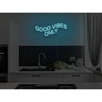 Good Vibes Only Neon Sign for Positive and Happy Spaces