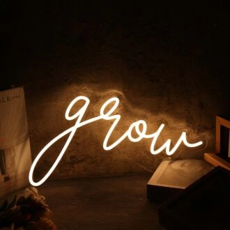 Grow Yellow LED Neon Sign