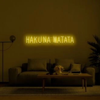 Hakuna Matata V1 Neon Sign for Relaxing and Positive Spaces