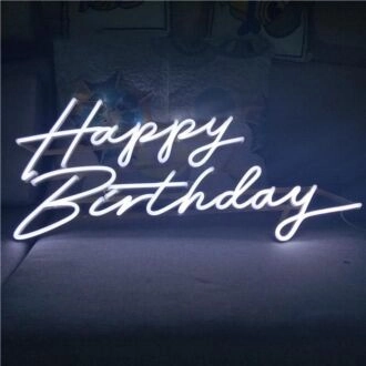 Happy Birthday Neon Sign for celebratory birthday decor