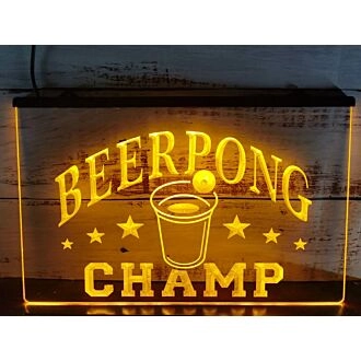 Beer Pong Champ LED Neon Hanging Neon Sign