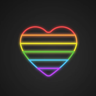 Heart Flag Neon Sign Show your love with this heart flag sign
