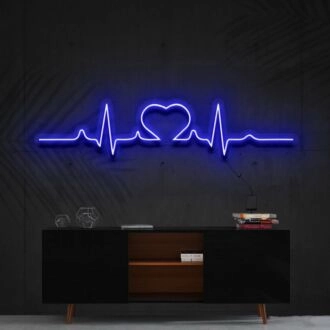 Heartbeat Neon Sign for Romantic Decor