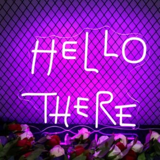 Hello There Hell Here Two in One On/Off Switch OT Neon Sign for Unique Decor