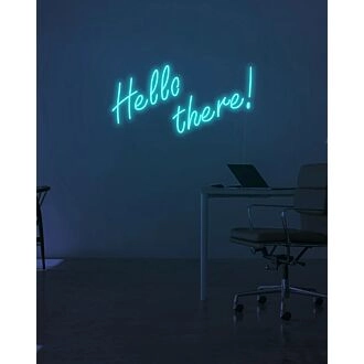 Hello There Neon Sign Ice Blue Neon Light