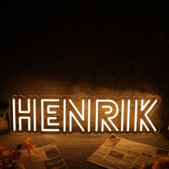 HENRIK Yellow Neon Sign
