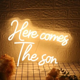 Here Comes The Son Yellow Neon Sign