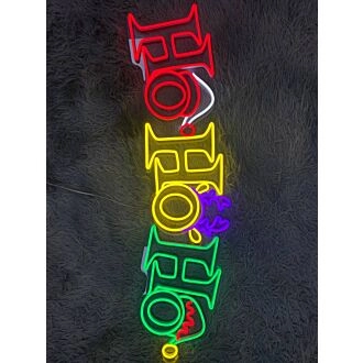 Brighten Your Holiday Season in Style: Hohoho Led Neon Sign Christmas Deco Santa Claus, Perfect for Home, Office, and Storefront Window Displays.