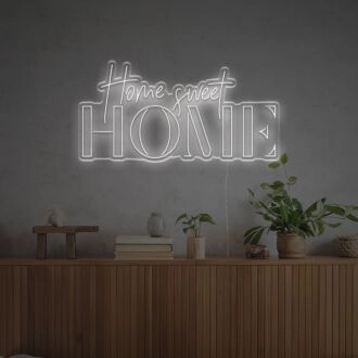 Brighten up Your Space: Home Sweet Home By Rome Font LED Neon Sign for Home Decor, Bars, and Weddings.