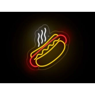 Hotdog Neon Sign for Food Lovers and Cafes