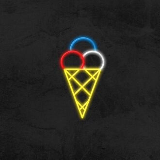 Ice Cream With 3 Balls Neon Sign