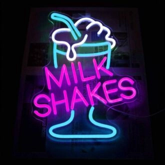 Customize Milk Shakes Ice Cream Refreshing Neon Sign
