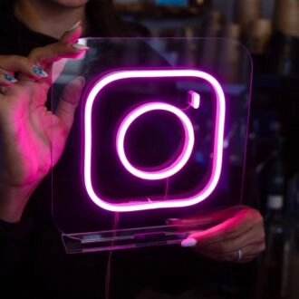 Instagram-Logo Neon Modernes Soziale-Medien-Symbol