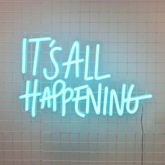 Its All Happening Neon Sign for exciting and vibrant party spaces