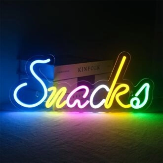 Brighten your kitchen or snack bar with the vibrant Snack LED Neon Sign.