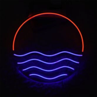 Brighten Up Your Space: Sun Ocean LED Neon Sign for Bars, Home Decor, and Special Celebrations.