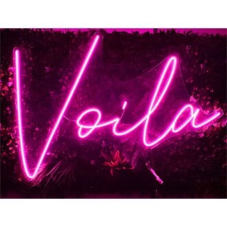 Brighten Up Your Space: Wall Decor Home LED Sign Voila LED Neon Sign, Perfect for Office, Bars, and Romantic Weddings.
