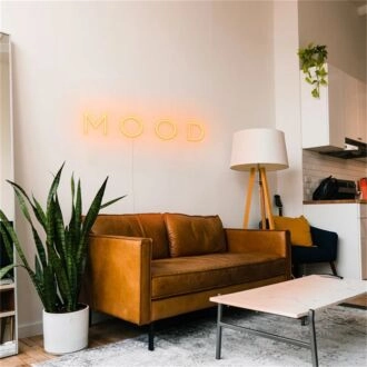 Brighten Up Your Space: Perfect for Home, Office, and Bar Ambiance with the Wall Decor Home Mood LED Sign Neon Light.