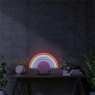 Beleben Sie Ihr Zuhause, Büro oder Ihre Partys mit der lebendigen Wanddekoration Home Rainbow LED Sign Neon Light.