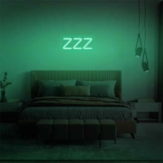 Brighten Up Your Nights: Zzz LED Neon Sign, Perfect for Bedrooms, Dorms, and Cozy Evening Gatherings.