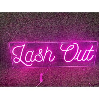 Enhance Your Beauty Studio or Home Vibes with the Custom Lash Out LED Neon Sign