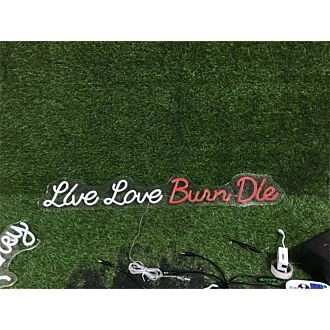 Brighten Your Special Moments: Live Love Burn Die Custom LED Neon Sign for Weddings, Bars, and Home Decoration.
