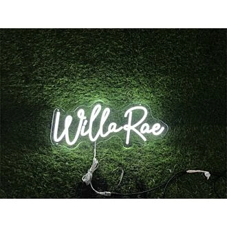 Brighten Up Your Space: Personalize Custom Willarae LED Neon Sign for Home, Office, and Celebratory Events.